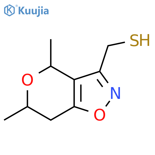 {4,6-dimethyl-4H,6H,7H-pyrano3,4-d1,2oxazol-3-yl}methanethiol structure