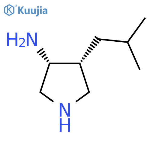 rac-(3R,4R)-4-(2-methylpropyl)pyrrolidin-3-amine structure