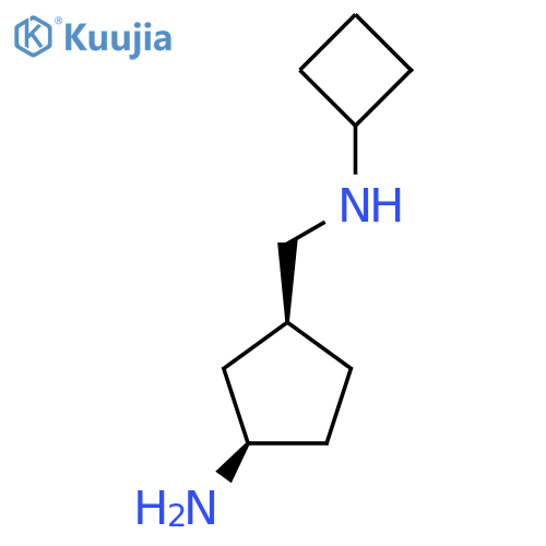 rac-(1R,3S)-3-[(cyclobutylamino)methyl]cyclopentan-1-amine structure
