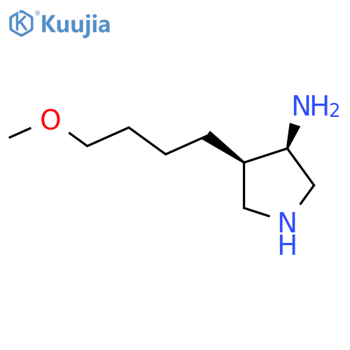 rac-(3R,4R)-4-(4-methoxybutyl)pyrrolidin-3-amine structure