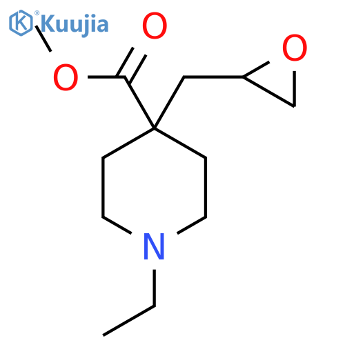 Methyl 1-ethyl-4-[(oxiran-2-yl)methyl]piperidine-4-carboxylate structure
