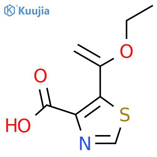 5-(1-Ethoxyethenyl)-1,3-thiazole-4-carboxylic acid structure