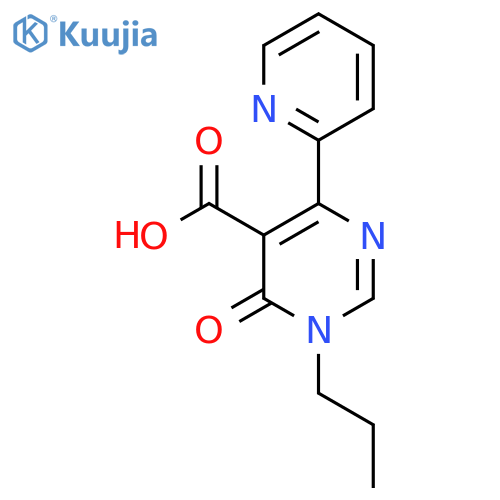 6-oxo-1-propyl-4-(pyridin-2-yl)-1,6-dihydropyrimidine-5-carboxylic acid structure