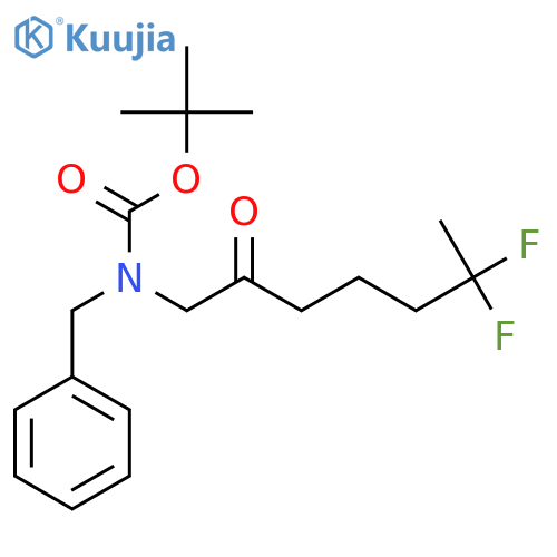 tert-butyl N-benzyl-N-(6,6-difluoro-2-oxoheptyl)carbamate structure