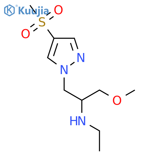 ethyl1-(4-methanesulfonyl-1H-pyrazol-1-yl)-3-methoxypropan-2-ylamine structure