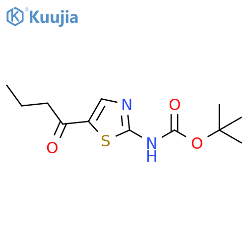 Carbamic acid, N-[5-(1-oxobutyl)-2-thiazolyl]-, 1,1-dimethylethyl ester structure