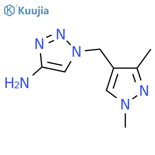1-(1,3-dimethyl-1H-pyrazol-4-yl)methyl-1H-1,2,3-triazol-4-amine structure
