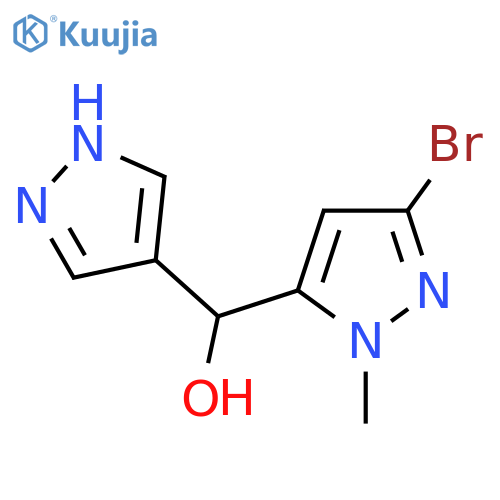 (3-bromo-1-methyl-1H-pyrazol-5-yl)(1H-pyrazol-4-yl)methanol structure