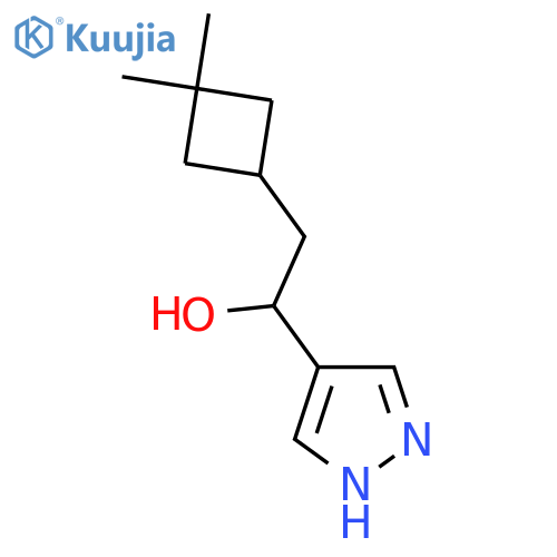 2-(3,3-dimethylcyclobutyl)-1-(1H-pyrazol-4-yl)ethan-1-ol structure