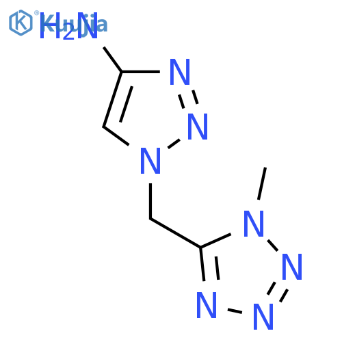 1-(1-methyl-1H-1,2,3,4-tetrazol-5-yl)methyl-1H-1,2,3-triazol-4-amine structure