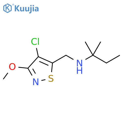 5-Isothiazolemethanamine, 4-chloro-N-(1,1-dimethylpropyl)-3-methoxy- structure