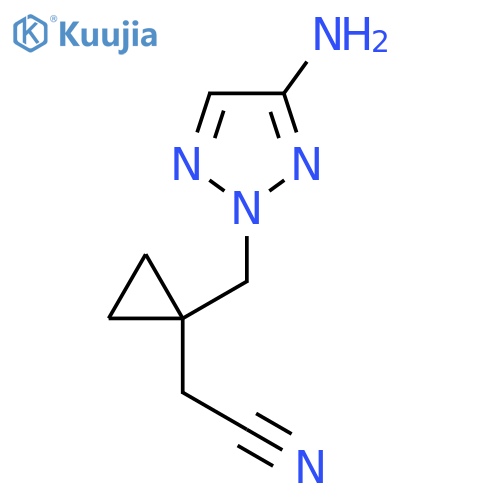 2-{1-(4-amino-2H-1,2,3-triazol-2-yl)methylcyclopropyl}acetonitrile structure