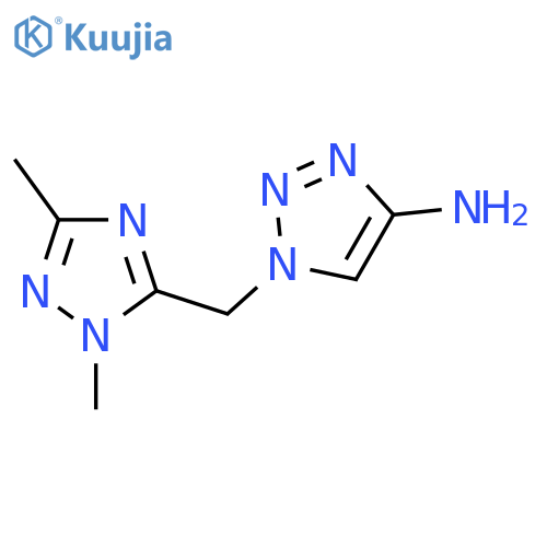 1-(dimethyl-1H-1,2,4-triazol-5-yl)methyl-1H-1,2,3-triazol-4-amine structure
