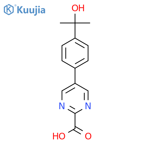 5-[4-(2-Hydroxypropan-2-yl)phenyl]pyrimidine-2-carboxylic acid structure