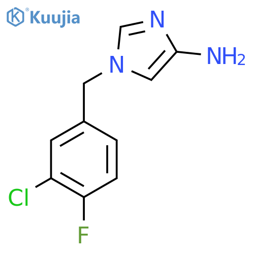1-(3-chloro-4-fluorophenyl)methyl-1H-imidazol-4-amine structure