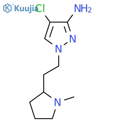 4-chloro-1-2-(1-methylpyrrolidin-2-yl)ethyl-1H-pyrazol-3-amine structure