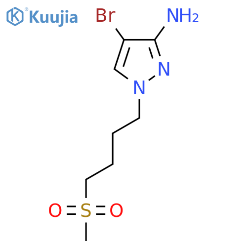 4-bromo-1-(4-methanesulfonylbutyl)-1H-pyrazol-3-amine structure