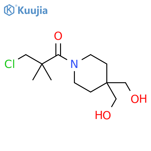 1-Propanone, 1-[4,4-bis(hydroxymethyl)-1-piperidinyl]-3-chloro-2,2-dimethyl- structure