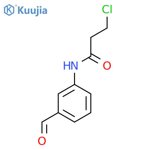 3-chloro-N-(3-formylphenyl)propanamide structure