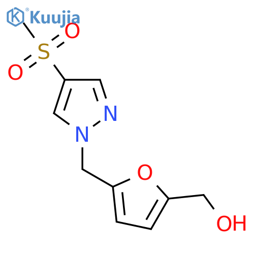 {5-(4-methanesulfonyl-1H-pyrazol-1-yl)methylfuran-2-yl}methanol structure