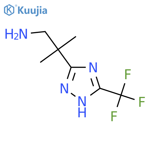 1H-1,2,4-Triazole-3-ethanamine, β,β-dimethyl-5-(trifluoromethyl)- structure