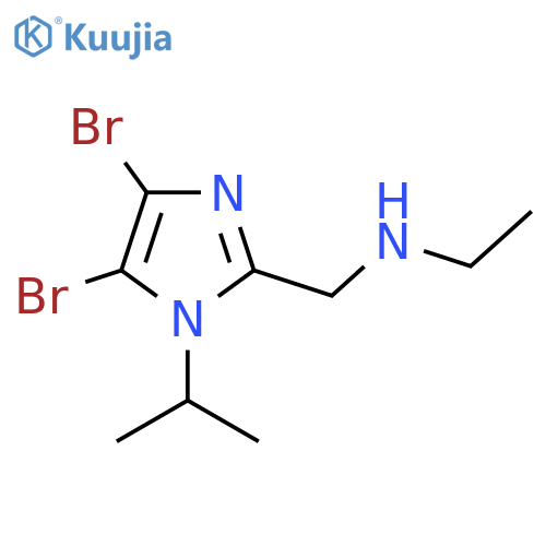 N-[(4,5-dibromo-1-propan-2-ylimidazol-2-yl)methyl]ethanamine structure