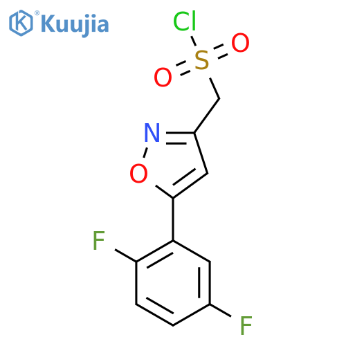5-(2,5-difluorophenyl)-1,2-oxazol-3-ylmethanesulfonyl chloride structure