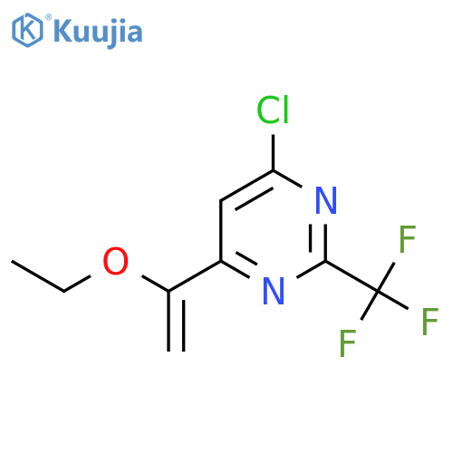4-Chloro-6-(1-ethoxyethenyl)-2-(trifluoromethyl)pyrimidine structure