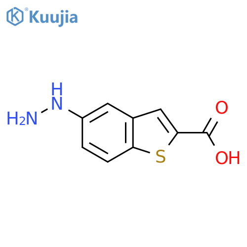 5-Hydrazinyl-1-benzothiophene-2-carboxylic acid structure