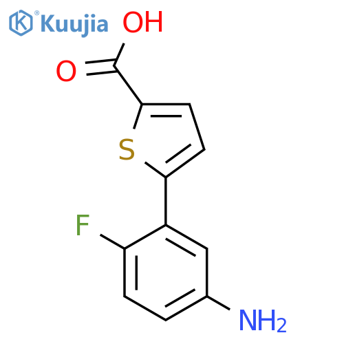 5-(5-amino-2-fluorophenyl)thiophene-2-carboxylic acid structure