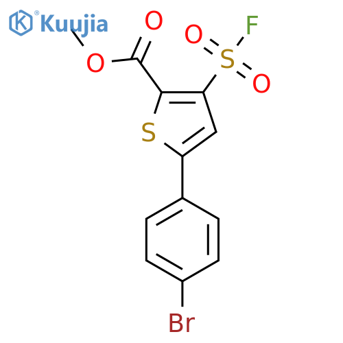 Methyl 5-(4-bromophenyl)-3-(fluorosulfonyl)thiophene-2-carboxylate structure