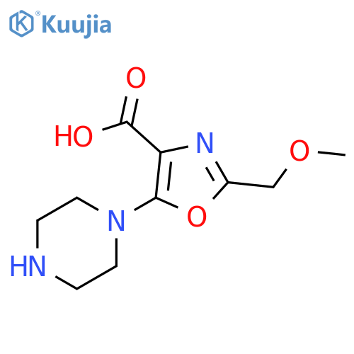 4-Oxazolecarboxylic acid, 2-(methoxymethyl)-5-(1-piperazinyl)- structure