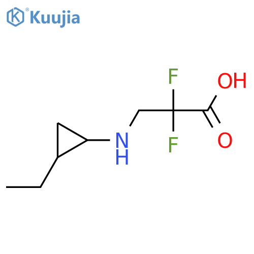 3-[(2-Ethylcyclopropyl)amino]-2,2-difluoropropanoic acid structure