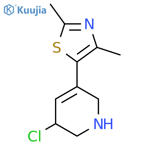 3-Chloro-5-(dimethyl-1,3-thiazol-5-yl)-1,2,3,6-tetrahydropyridine structure