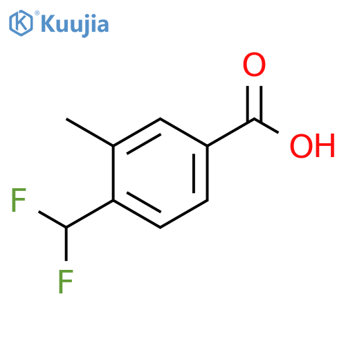 4-(difluoromethyl)-3-methylbenzoic acid structure