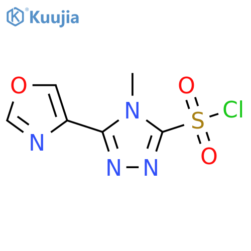 4-methyl-5-(1,3-oxazol-4-yl)-4H-1,2,4-triazole-3-sulfonyl chloride structure