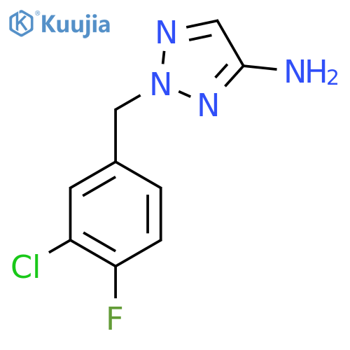 2-(3-chloro-4-fluorophenyl)methyl-2H-1,2,3-triazol-4-amine structure