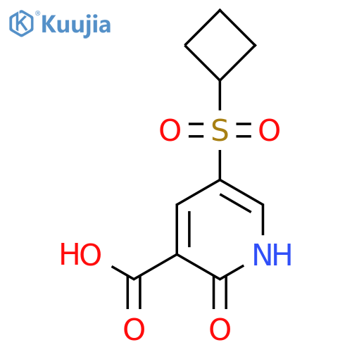 5-(Cyclobutanesulfonyl)-2-oxo-1,2-dihydropyridine-3-carboxylic acid structure