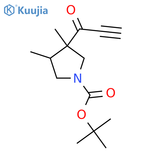 Tert-butyl 3,4-dimethyl-3-(prop-2-ynoyl)pyrrolidine-1-carboxylate structure