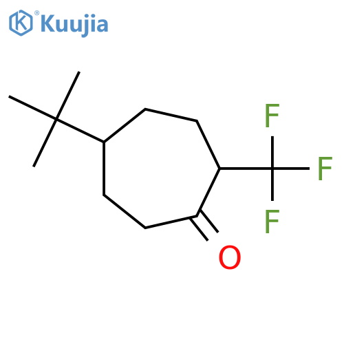 5-tert-butyl-2-(trifluoromethyl)cycloheptan-1-one structure