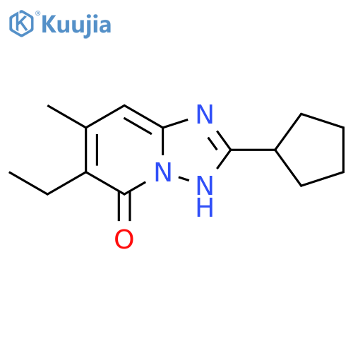2-cyclopentyl-6-ethyl-7-methyl-1,2,4triazolo1,5-apyridin-5-ol structure
