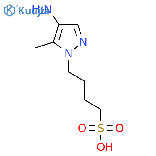 4-(4-amino-5-methyl-1H-pyrazol-1-yl)butane-1-sulfonic acid structure