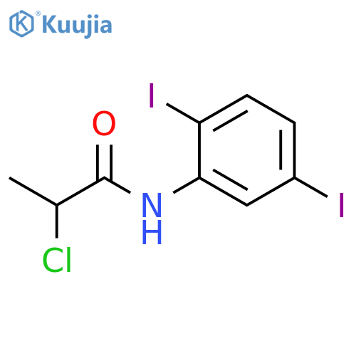 2-chloro-N-(2,5-diiodophenyl)propanamide structure