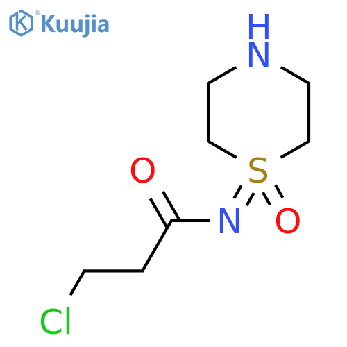 3-chloro-N-(1-oxo-1lambda6-thiomorpholin-1-ylidene)propanamide structure