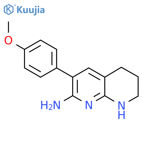 1,8-Naphthyridin-2-amine, 5,6,7,8-tetrahydro-3-(4-methoxyphenyl)- structure