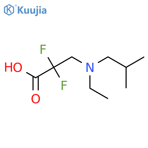 Propanoic acid, 3-[ethyl(2-methylpropyl)amino]-2,2-difluoro- structure