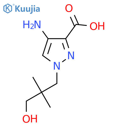 4-amino-1-(3-hydroxy-2,2-dimethylpropyl)-1H-pyrazole-3-carboxylic acid structure