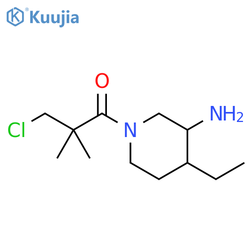 1-Propanone, 1-(3-amino-4-ethyl-1-piperidinyl)-2-(chloromethyl)-2-methyl- structure