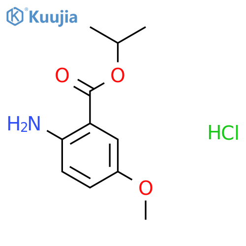 Propan-2-yl 2-amino-5-methoxybenzoate hydrochloride structure