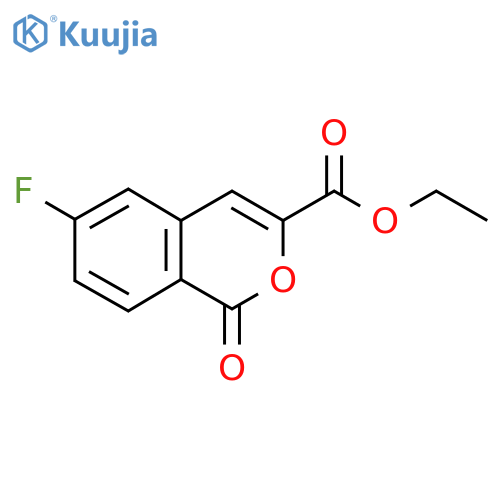 1H-2-Benzopyran-3-carboxylic acid, 6-fluoro-1-oxo-, ethyl ester structure